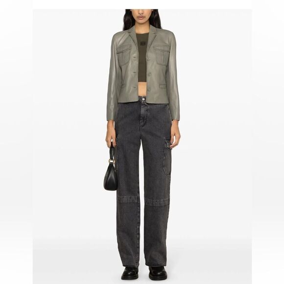 $798 Zadig&Voltaire Liams leather blazer NWT XS - Picture 1 of 13